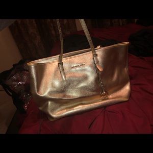 Metallic Gold MK TOTE
